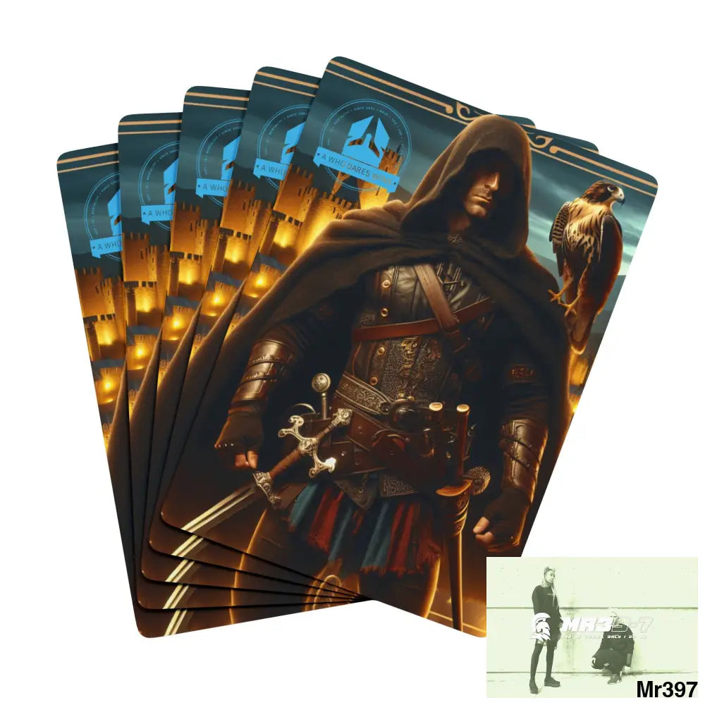 A1-Who Dares Wins AI Gwynedd Vigilante themed Ltd Edition Custom Poker Cards 2.5’’ x 3.5’’ / White / Semi Glossy Paper