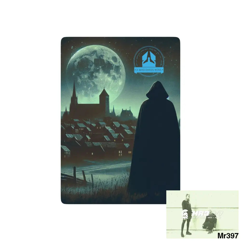 A1-Who Dares Wins AI Gwynedd Vigilante themed Ltd Edition Custom Poker Cards 2.5’’ x 3.5’’ / White / Semi Glossy Paper