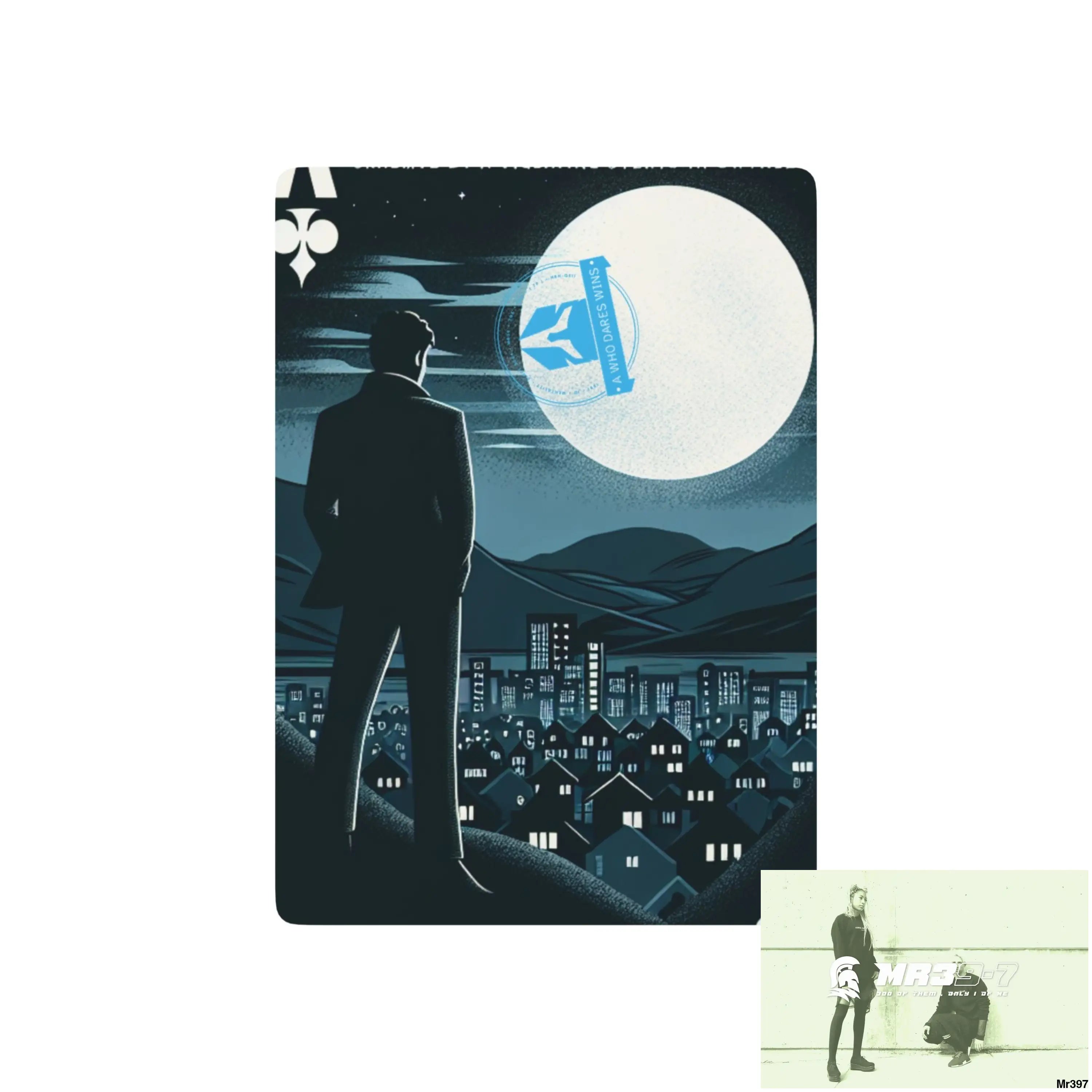 A1-Who Dares Wins AI Gwynedd Vigilante Themed Ltd Edition Custom Poker Cards 2.5’’ x 3.5’’ / White / Semi Glossy Paper