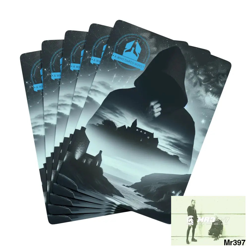 A1-Who Dares Wins AI Gwynedd Vigilante Themed Ltd Edition Custom Poker Cards 2.5’’ x 3.5’’ / White / Semi Glossy Paper
