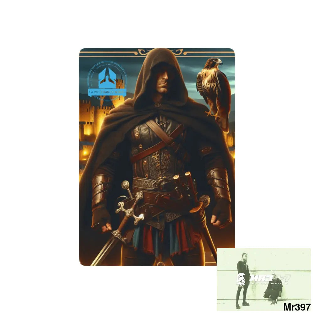 A1-Who Dares Wins AI Gwynedd Vigilante themed Ltd Edition Custom Poker Cards 2.5’’ x 3.5’’ / White / Semi Glossy Paper