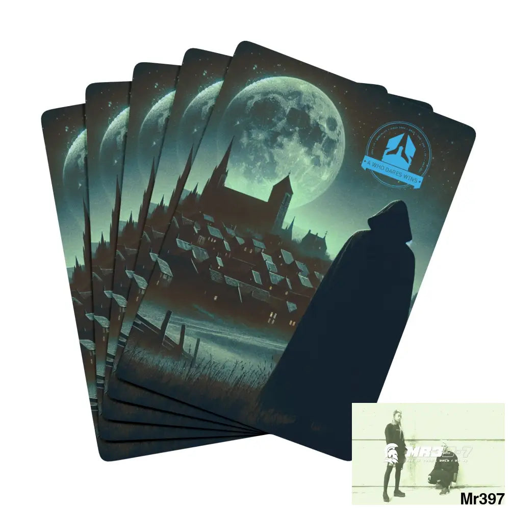 A1-Who Dares Wins AI Gwynedd Vigilante themed Ltd Edition Custom Poker Cards 2.5’’ x 3.5’’ / White / Semi Glossy Paper