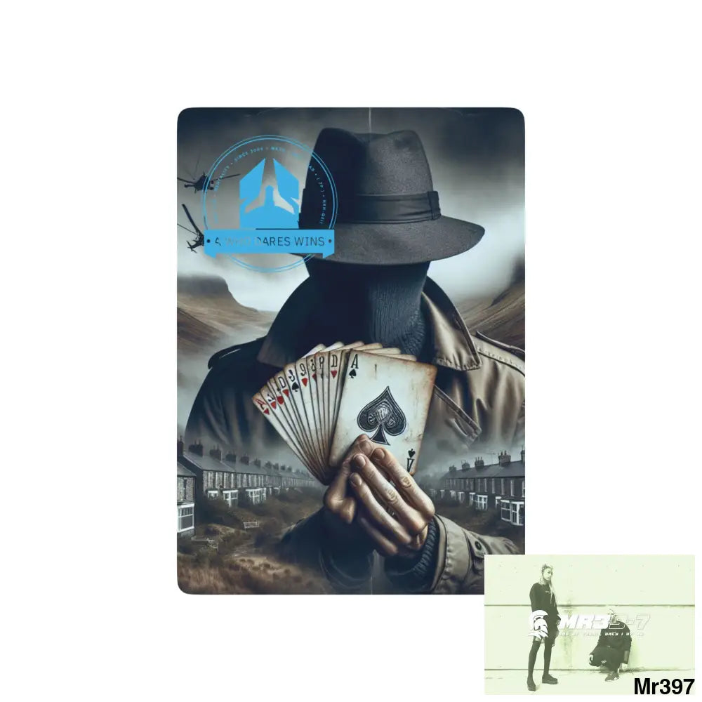 A1-Who Dares Wins AI Themed Gwynedd Vigilante Edition Custom Poker Cards 2.5’’ x 3.5’’ / White / Semi Glossy Paper