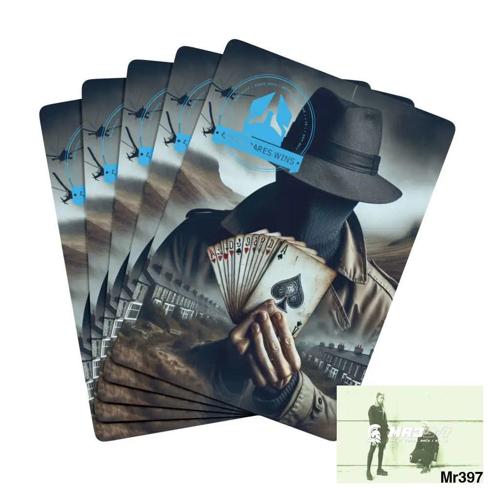 A1-Who Dares Wins AI Themed Gwynedd Vigilante Edition Custom Poker Cards 2.5’’ x 3.5’’ / White / Semi Glossy Paper