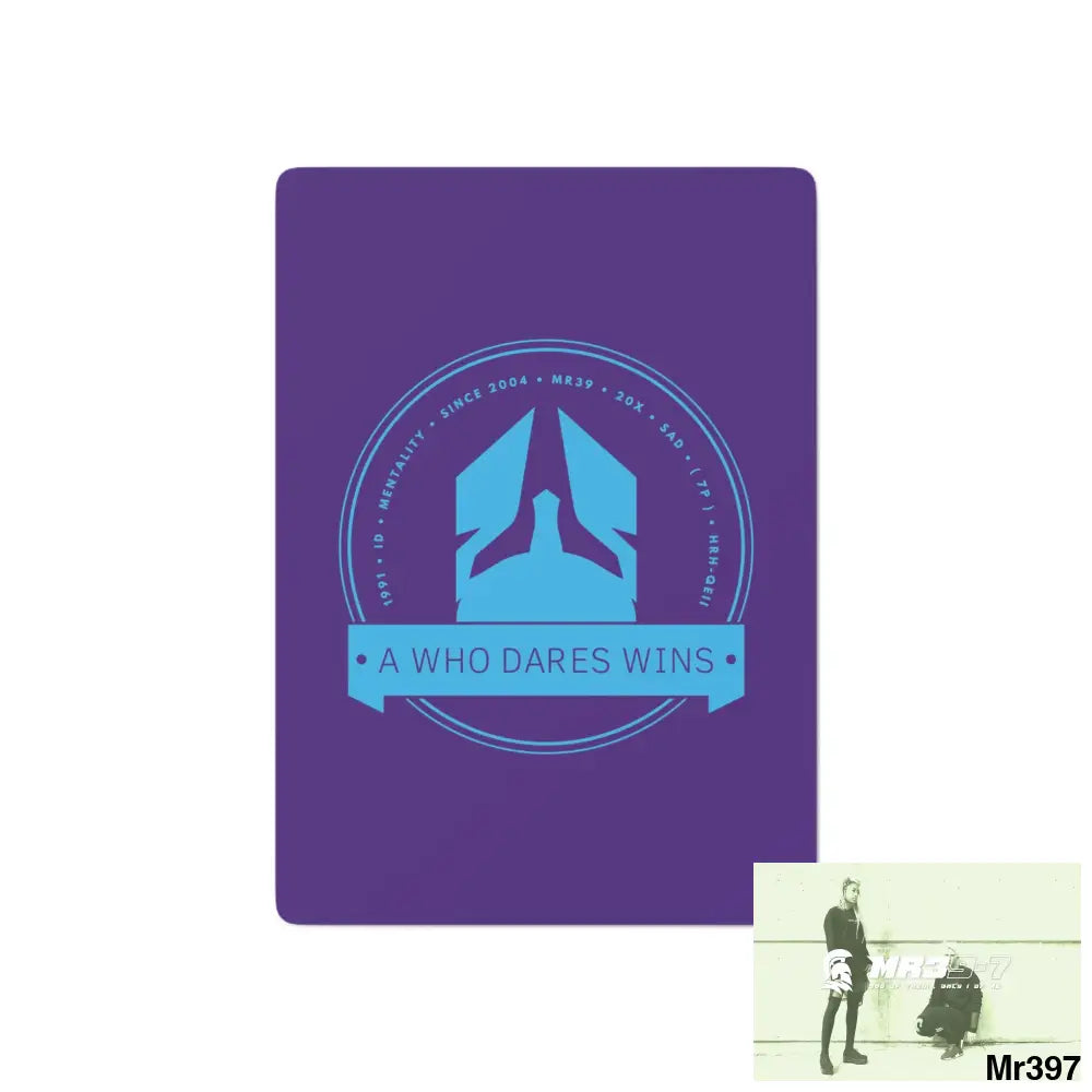 A1-Who Dares Wins Custom Poker Cards 2.47’’ x 3.47’’ / White / Semi Glossy Paper products
