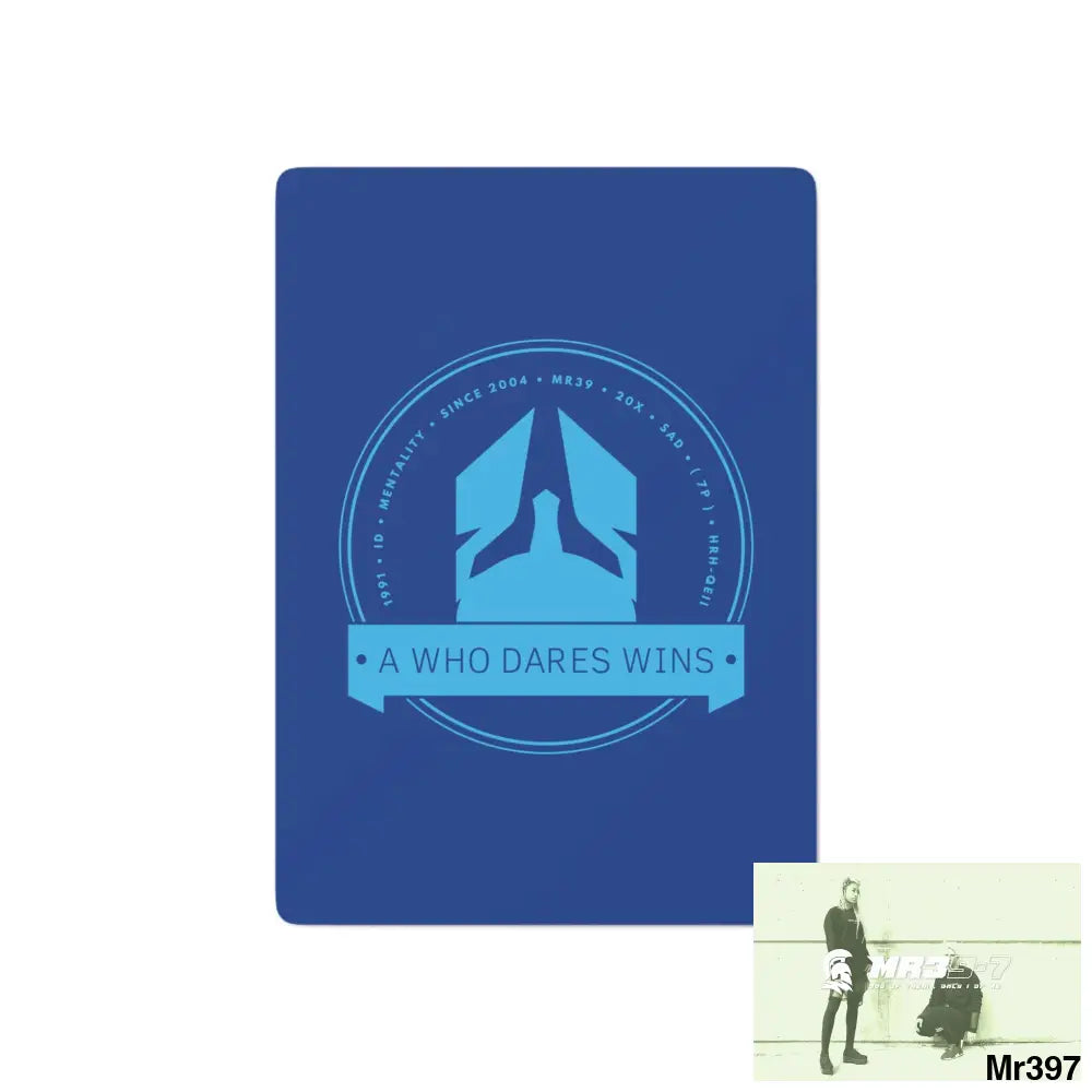 A1-Who Dares Wins Custom Poker Cards 2.47’’ x 3.47’’ / White / Semi Glossy Paper products