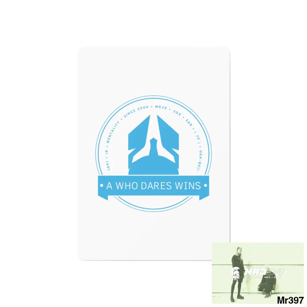 A1-Who Dares Wins Custom Poker Cards 2.47’’ x 3.47’’ / White / Semi Glossy Paper products