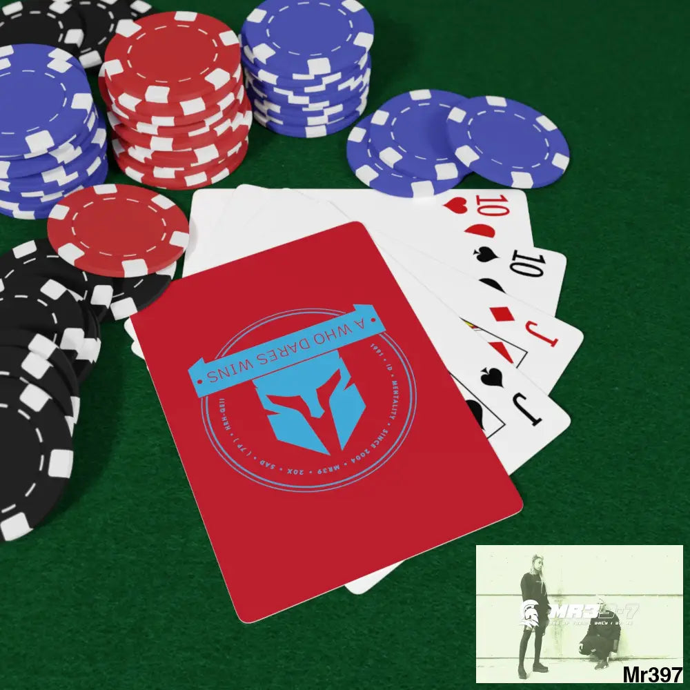 A1-Who Dares Wins Custom Poker Cards 2.47’’ x 3.47’’ / White / Semi Glossy Paper products