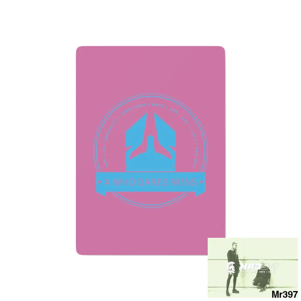 A1--Who Dares Wins Custom Poker Cards 2.47’’ x 3.47’’ / White / Semi Glossy Paper products