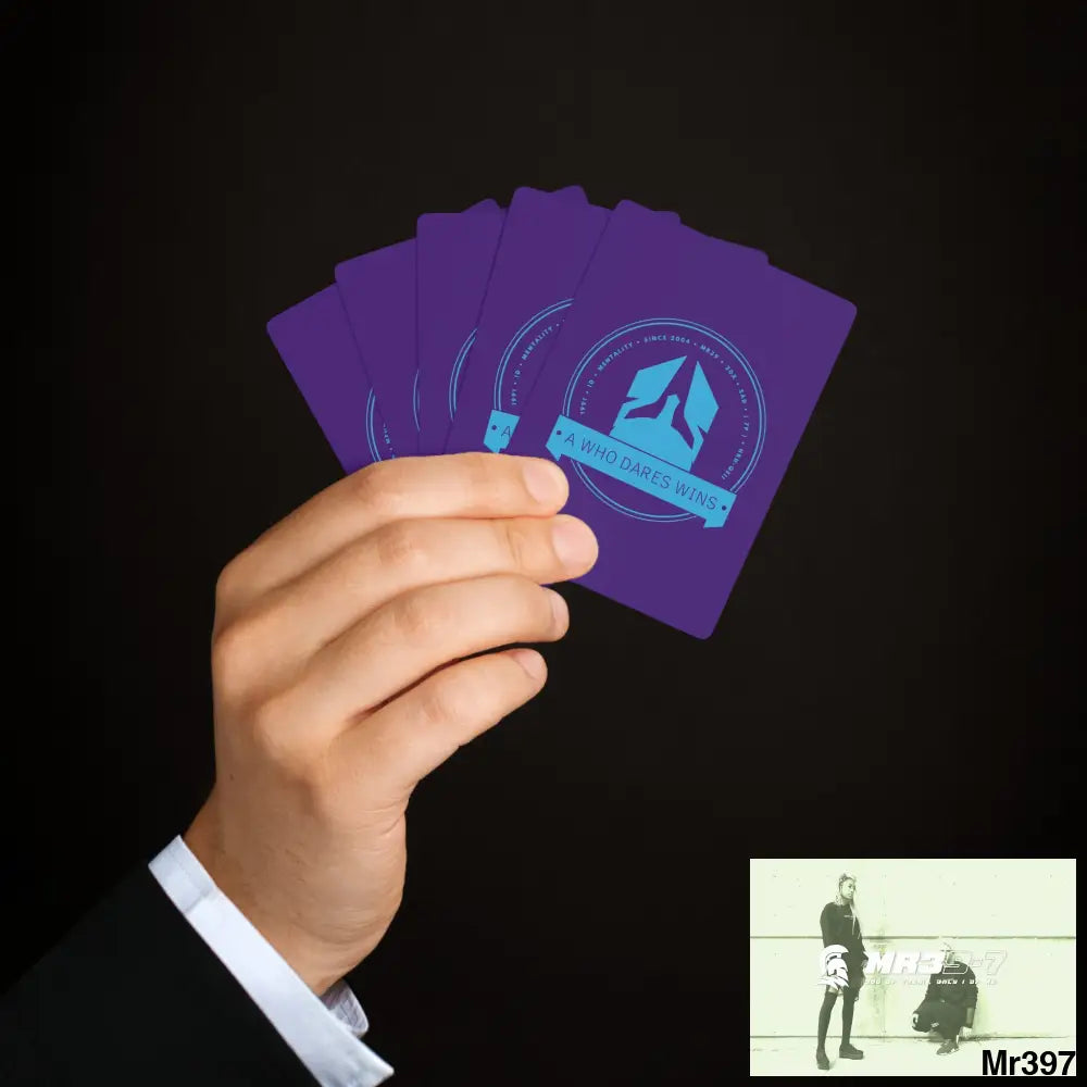 A1-Who Dares Wins Custom Poker Cards 2.47’’ x 3.47’’ / White / Semi Glossy Paper products