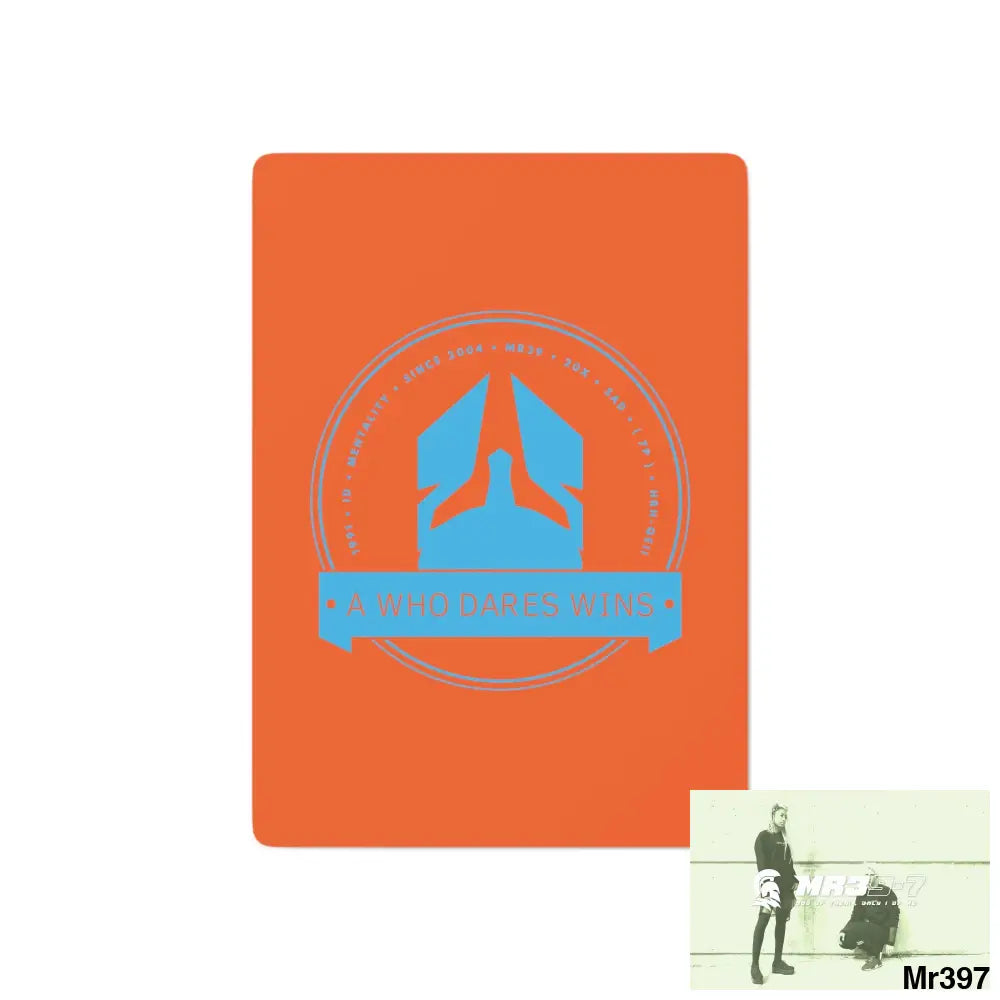A1-Who Dares Wins Custom Poker Cards 2.47’’ x 3.47’’ / White / Semi Glossy Paper products