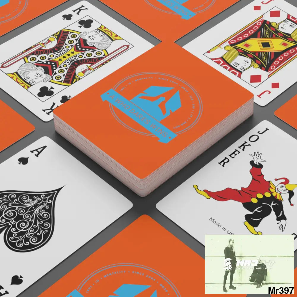 A1-Who Dares Wins Custom Poker Cards 2.47’’ x 3.47’’ / White / Semi Glossy Paper products