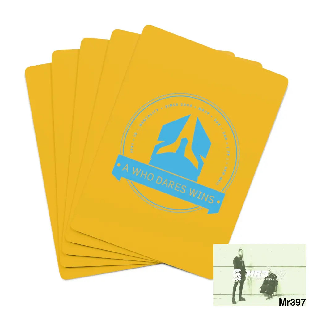 A1-Who Dares Wins Custom Poker Cards 2.47’’ x 3.47’’ / White / Semi Glossy Paper products