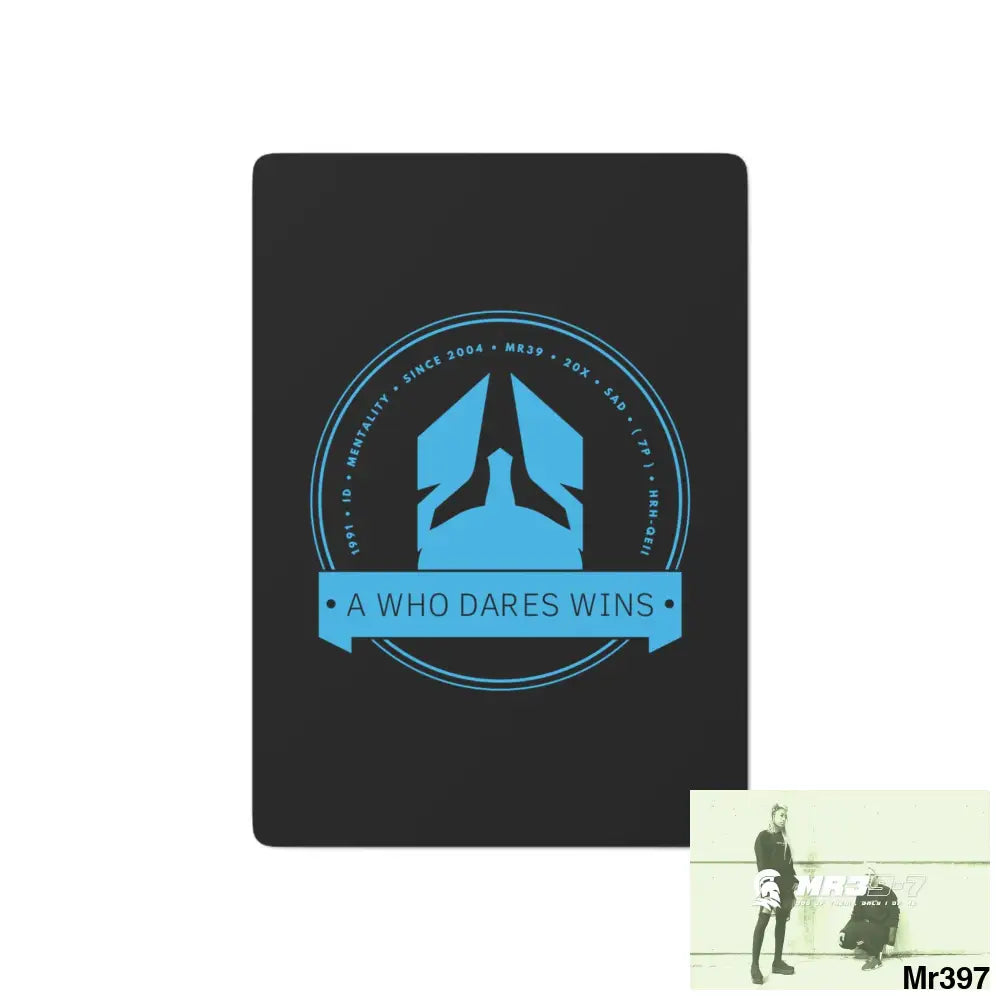 A1-Who Dares Wins Custom Poker Cards 2.47’’ x 3.47’’ / White / Semi Glossy Paper products