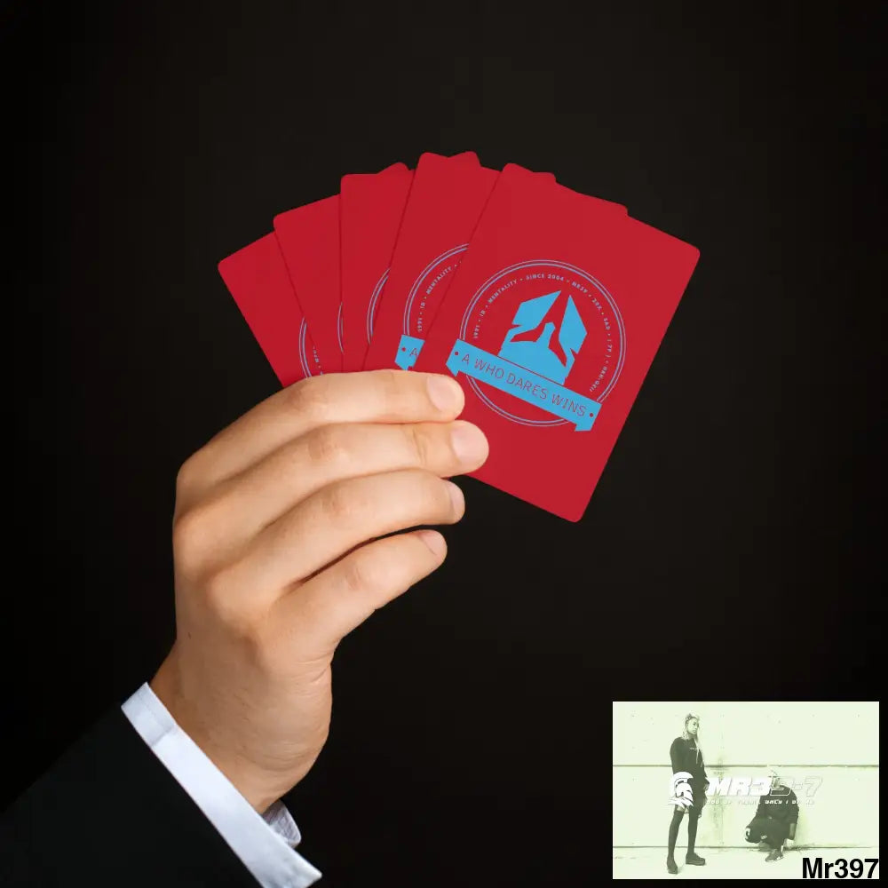 A1-Who Dares Wins Custom Poker Cards 2.47’’ x 3.47’’ / White / Semi Glossy Paper products
