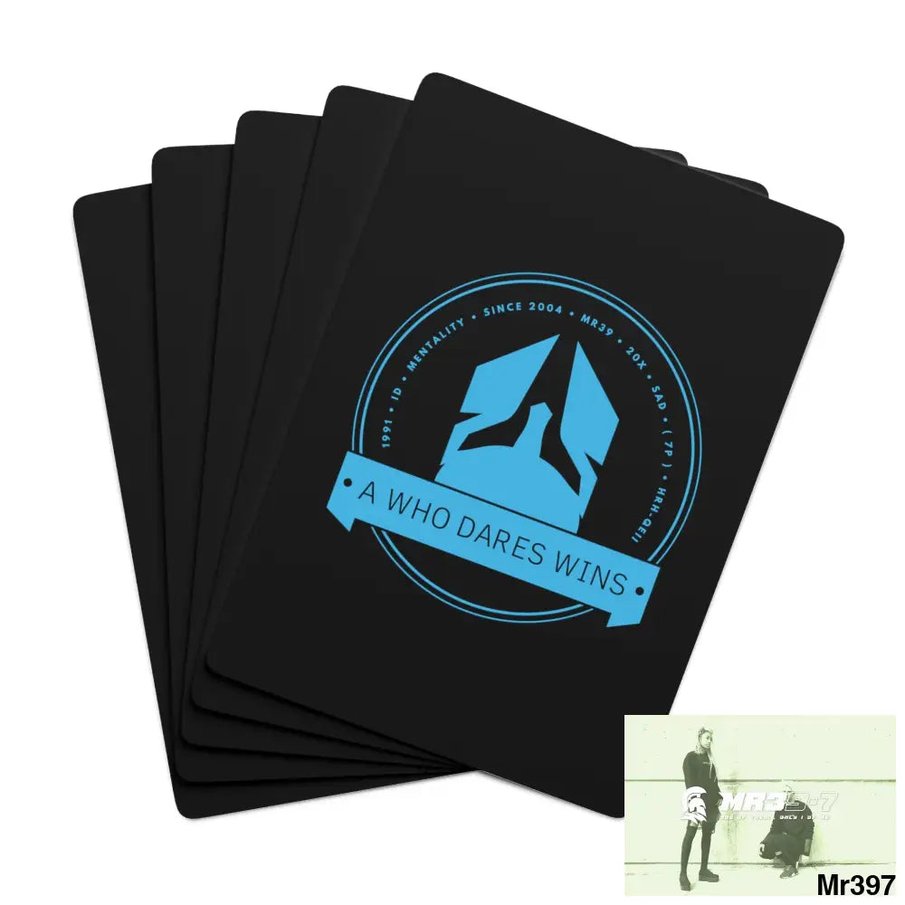 A1-Who Dares Wins Custom Poker Cards 2.47’’ x 3.47’’ / White / Semi Glossy Paper products