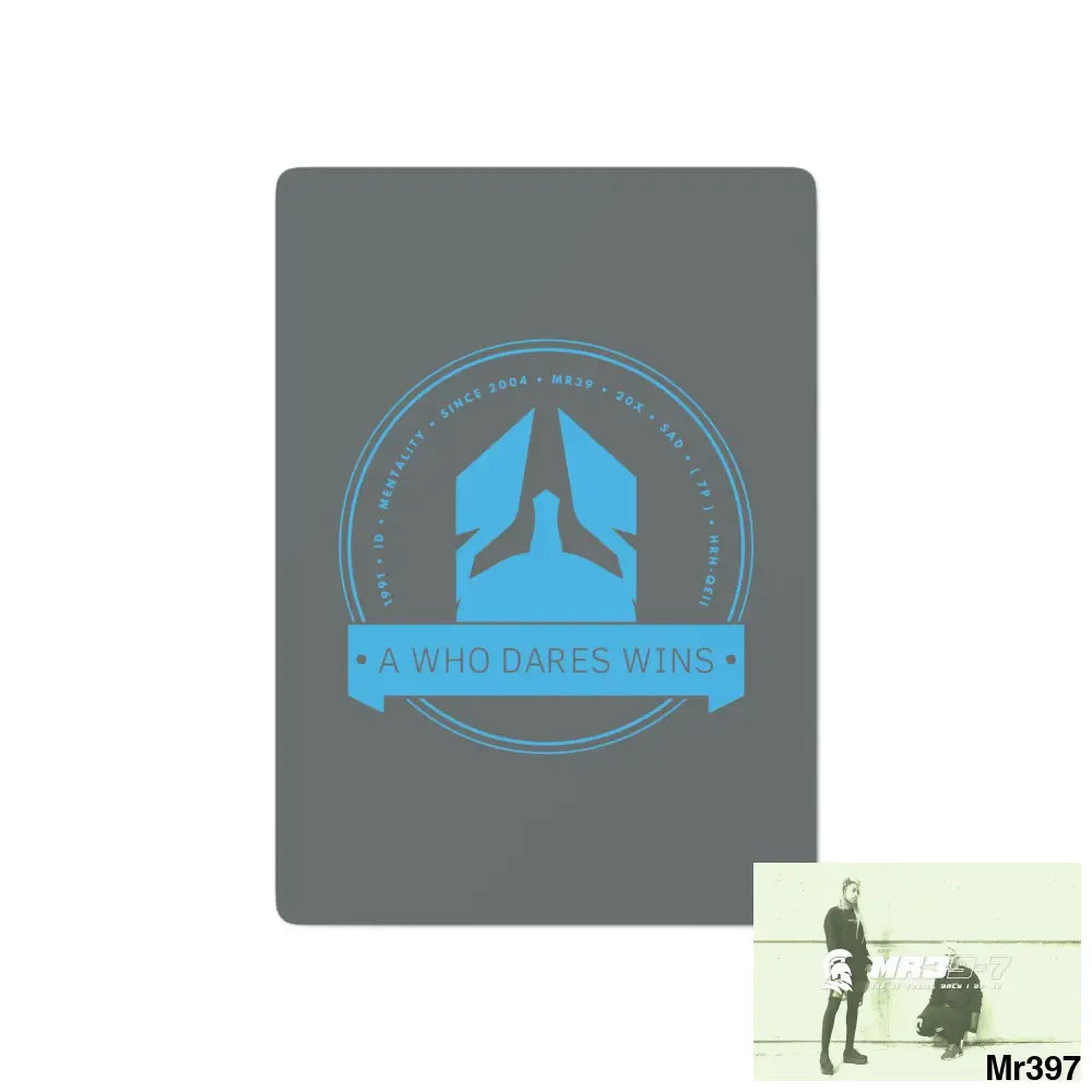 A1-Who Dares Wins Custom Poker Cards 2.47’’ x 3.47’’ / White / Semi Glossy Paper products