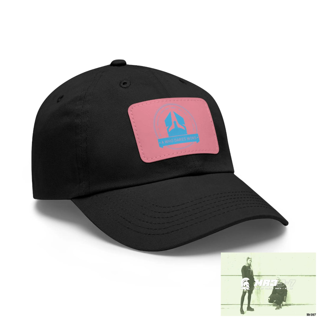A1 Who Dares Wins Dad Hat with Leather Patch (Rectangle) Hats