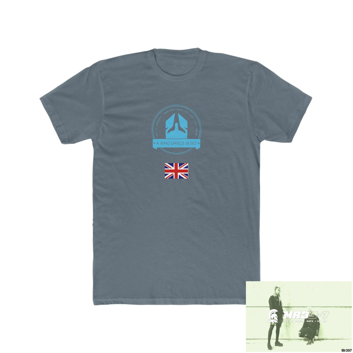 A1-Who Dares Wins - FUCK COUNTY LINES Men’s Cotton Crew Tee Solid Indigo / S T-Shirt