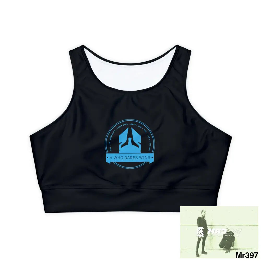 A1 Who Dares Wins Fully Lined Padded Sports Bra (AOP) XS All Over Prints