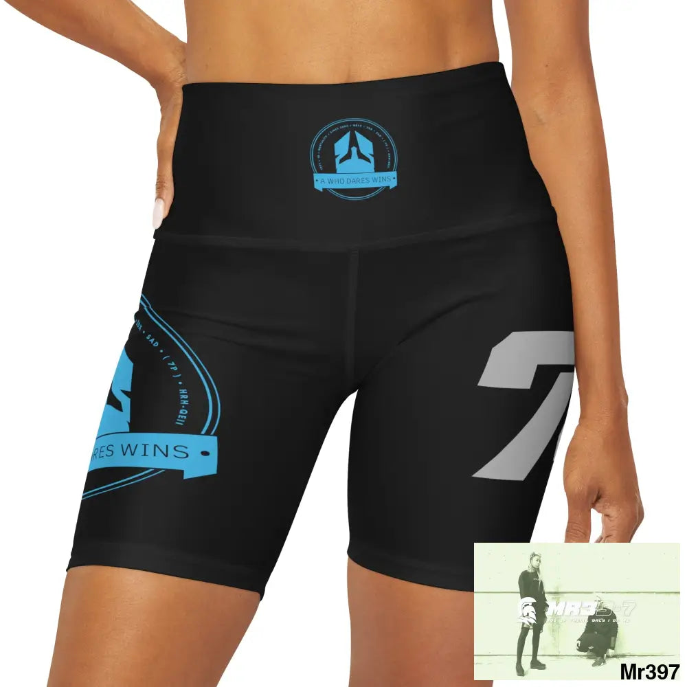 A1 Who Dares Wins High Waisted Yoga Shorts (AOP) All Over Prints