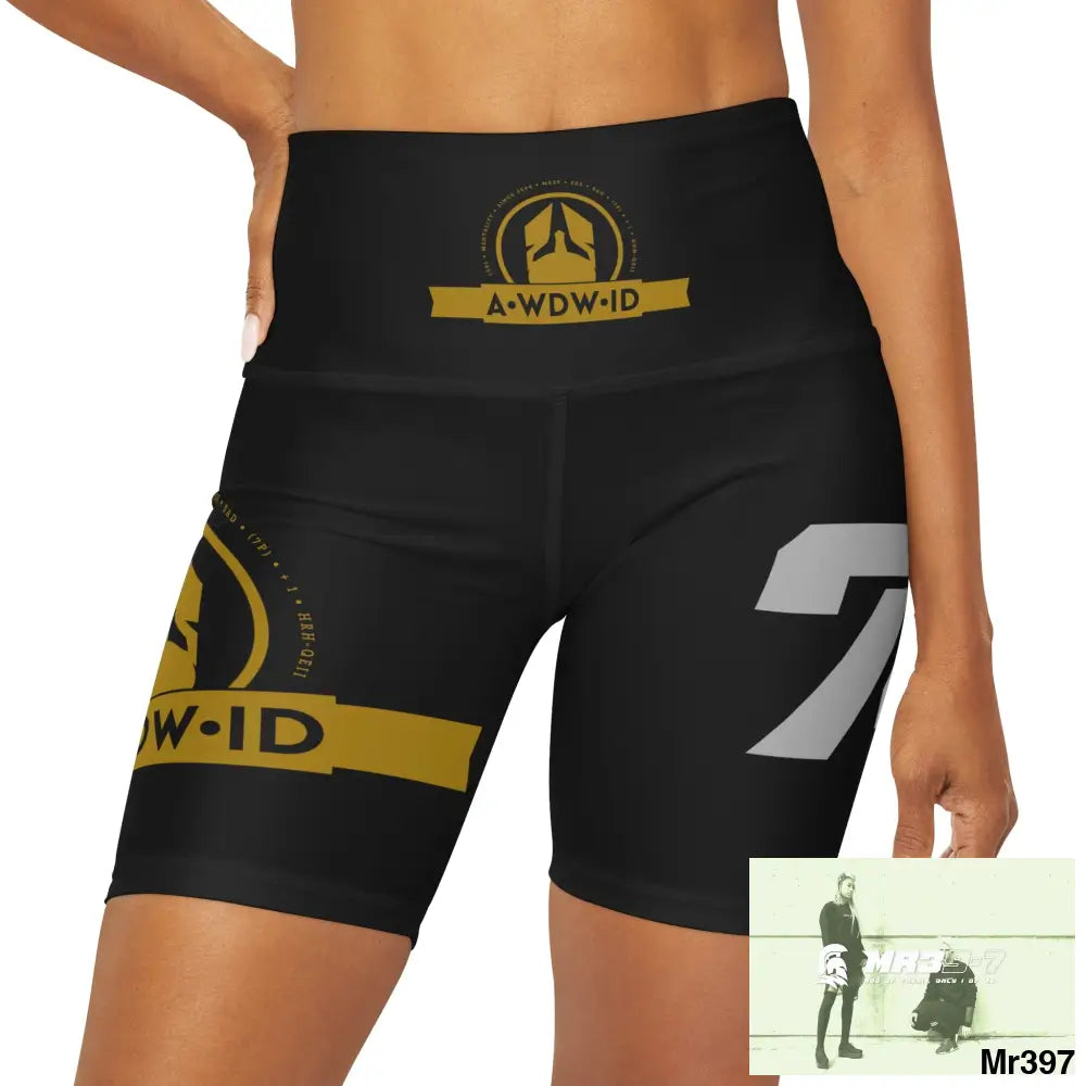 A1 Who Dares Wins ID a High Waisted Yoga Shorts (AOP) 2XS All Over Prints