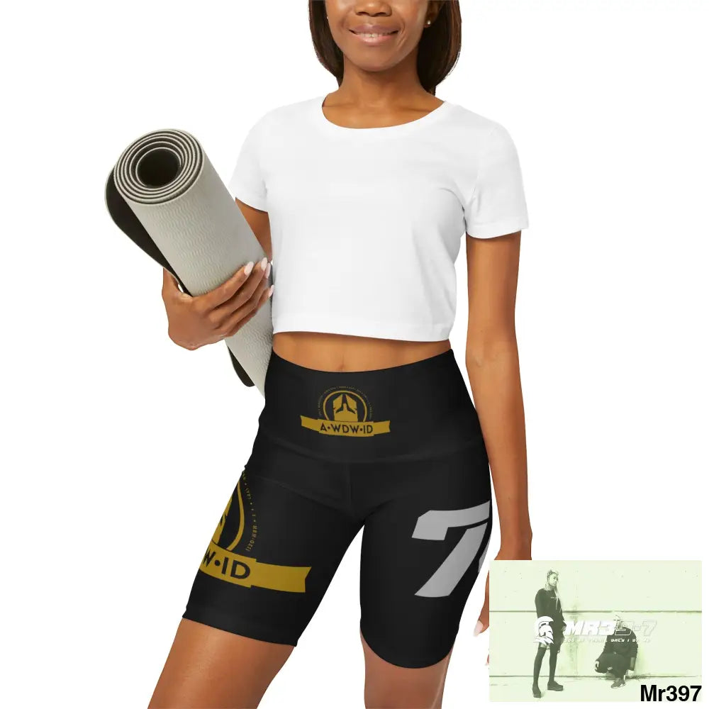 A1 Who Dares Wins ID a High Waisted Yoga Shorts (AOP) All Over Prints