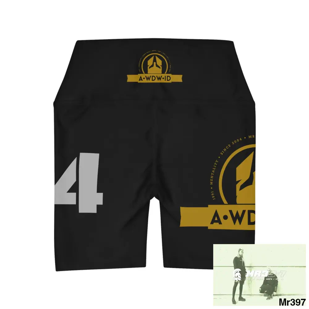 A1 Who Dares Wins ID a High Waisted Yoga Shorts (AOP) All Over Prints