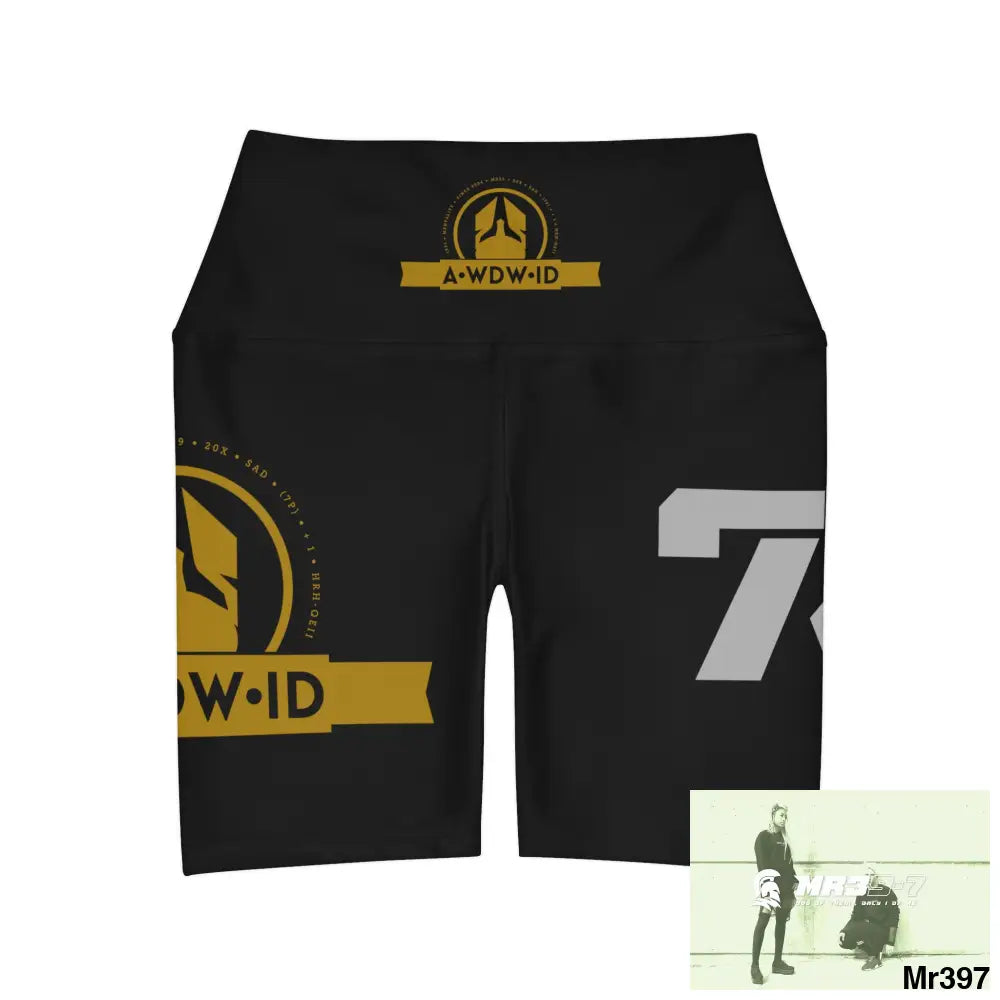 A1 Who Dares Wins ID a High Waisted Yoga Shorts (AOP) All Over Prints