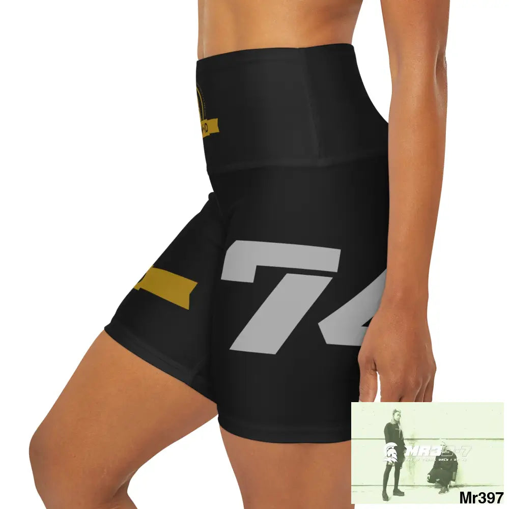 A1 Who Dares Wins ID a High Waisted Yoga Shorts (AOP) All Over Prints