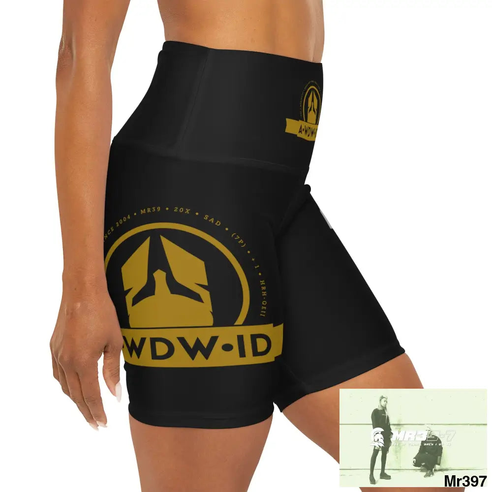 A1 Who Dares Wins ID a High Waisted Yoga Shorts (AOP) All Over Prints
