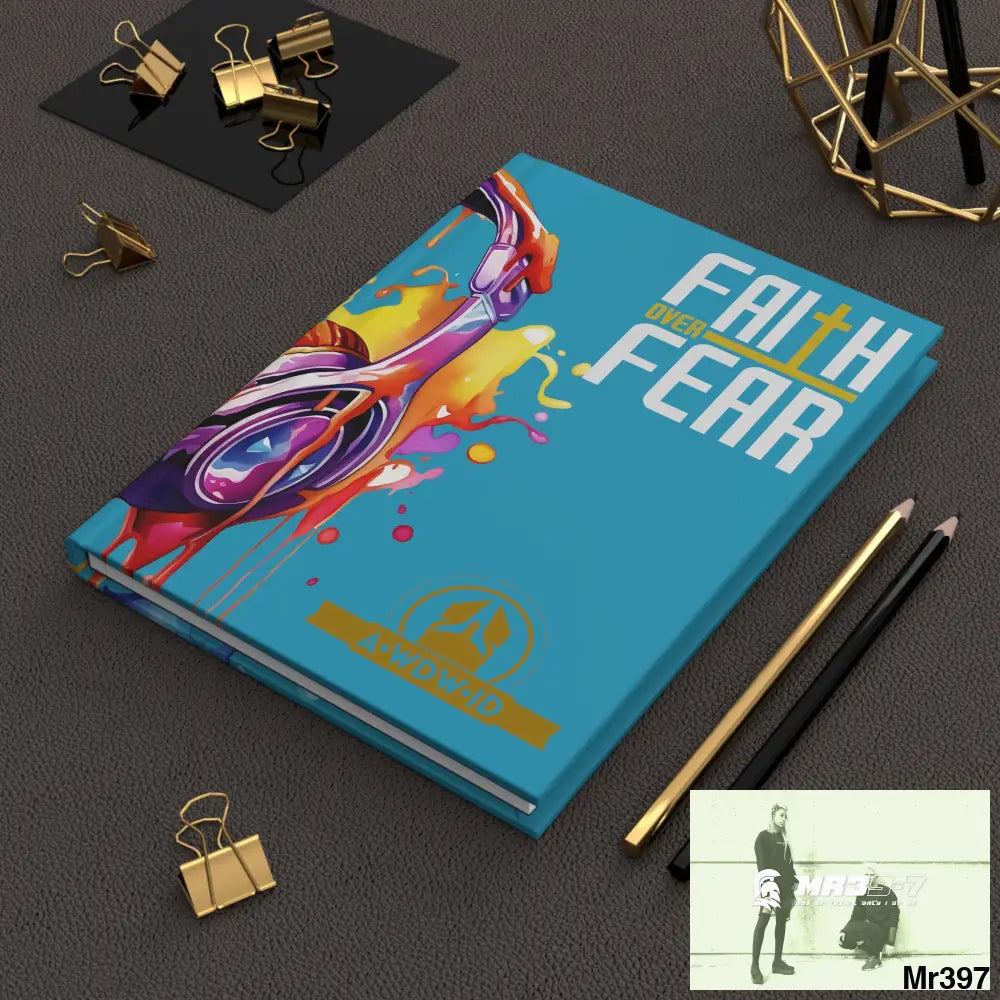 A1 Who Dares Wins ID Faith over Fear Melting Headset Hardcover Journal Matte Journal Paper products