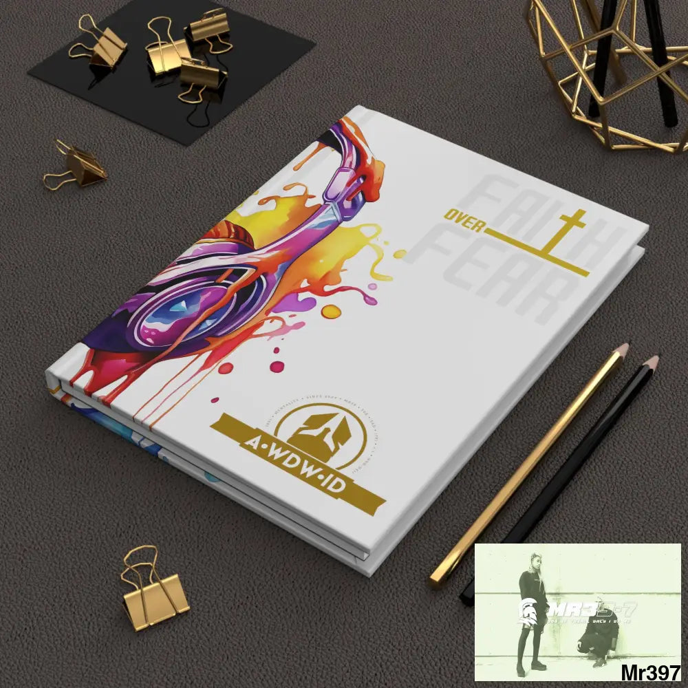 A1 Who Dares Wins ID Faith over Fear Melting Headset Hardcover Journal Matte Journal Paper products
