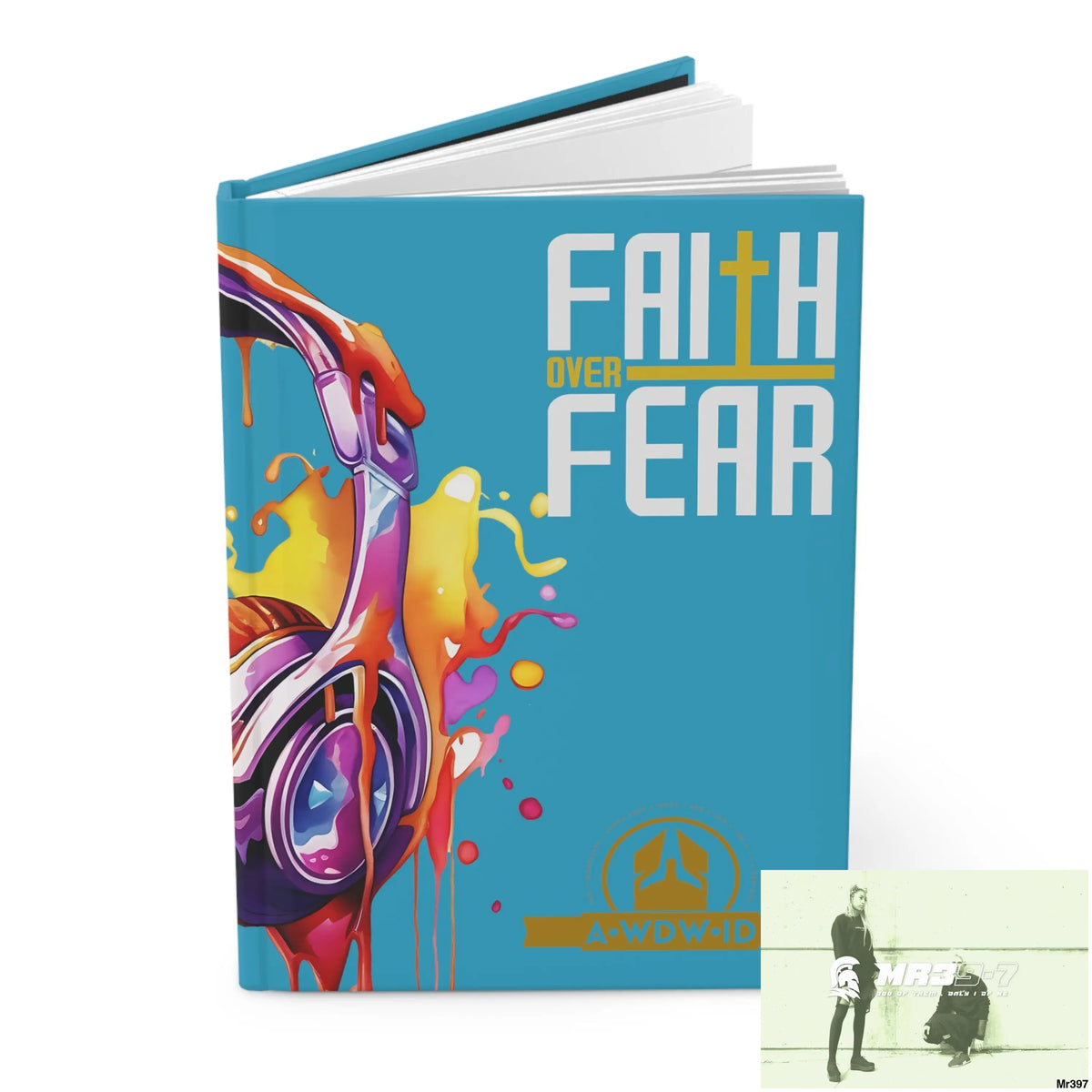A1 Who Dares Wins ID Faith over Fear Melting Headset Hardcover Journal Matte Journal Paper products