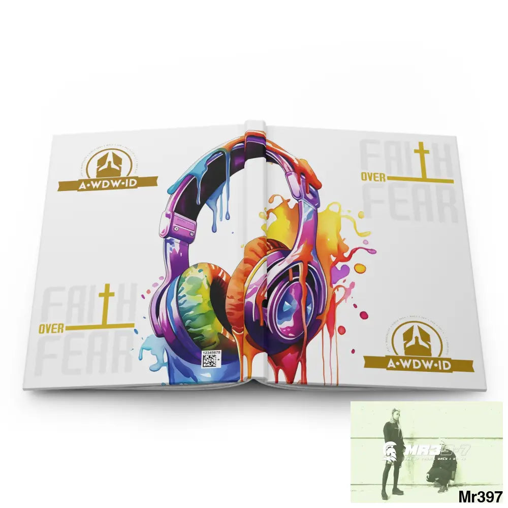 A1 Who Dares Wins ID Faith over Fear Melting Headset Hardcover Journal Matte Journal Paper products