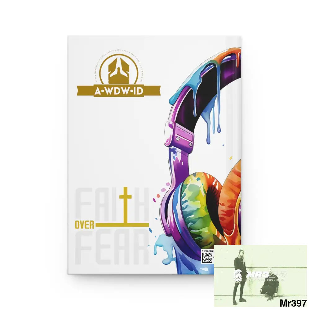 A1 Who Dares Wins ID Faith over Fear Melting Headset Hardcover Journal Matte Journal Paper products
