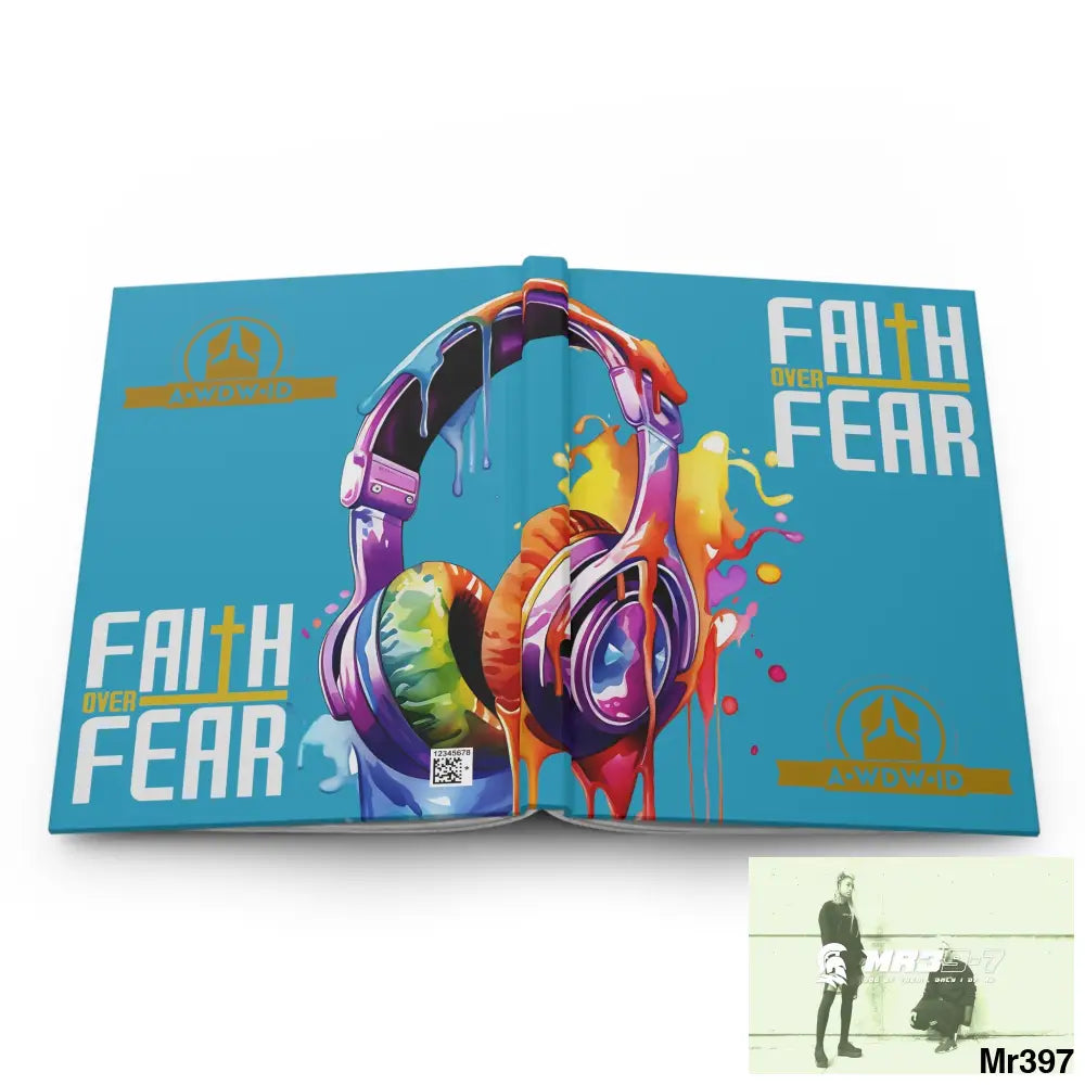 A1 Who Dares Wins ID Faith over Fear Melting Headset Hardcover Journal Matte Journal Paper products