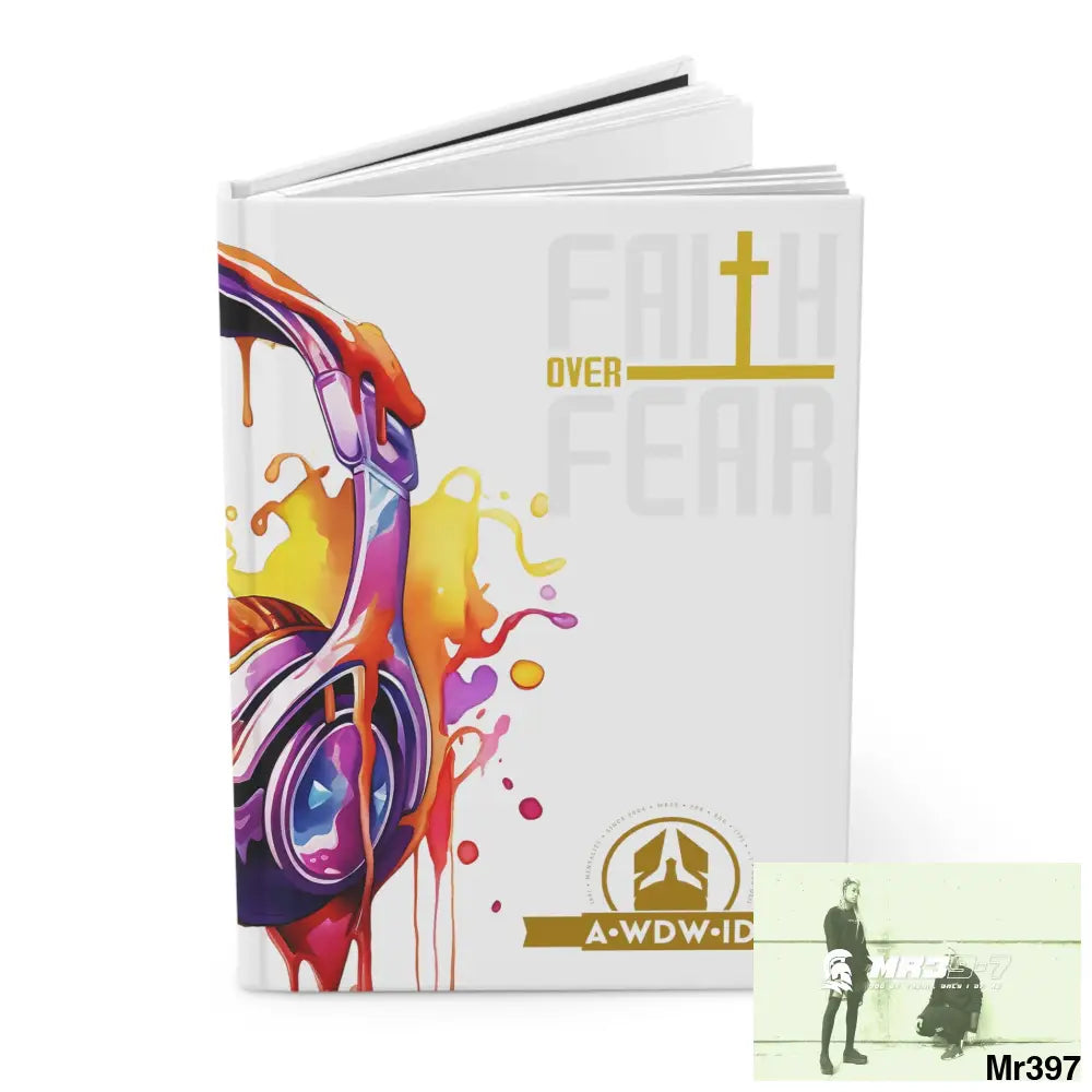 A1 Who Dares Wins ID Faith over Fear Melting Headset Hardcover Journal Matte Journal Paper products