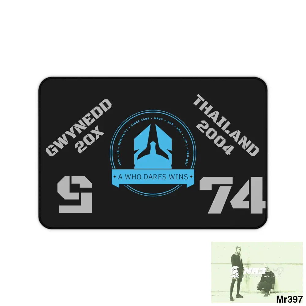 A1-Who Dares Wins ID Link Thailand -Wales Desk Mat 12’’ × 18’’ Home Decor