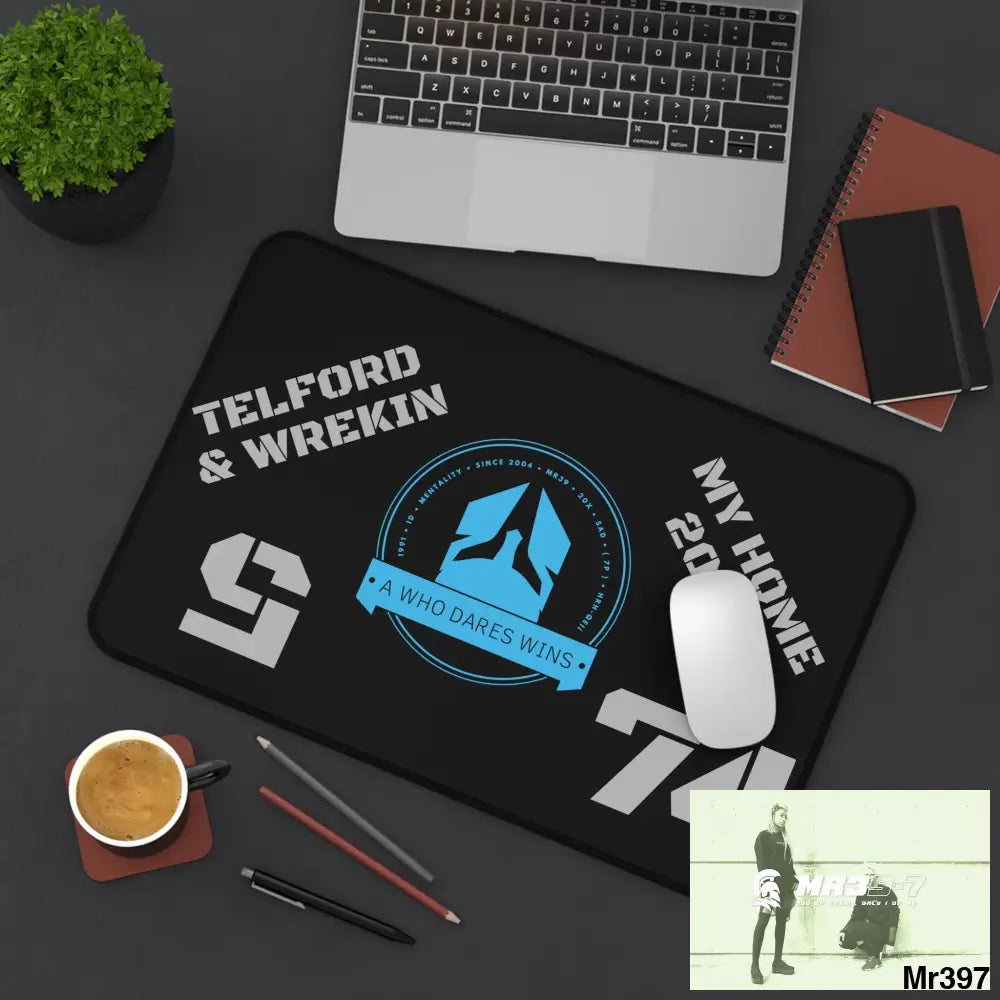 A1-Who Dares Wins ID My Home Telford & Wrekin 2022-23 Desk Mat Home Decor