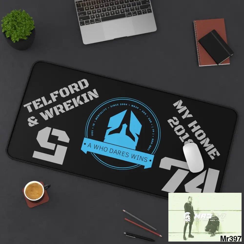 A1-Who Dares Wins ID My Home Telford & Wrekin 2022-23 Desk Mat Home Decor