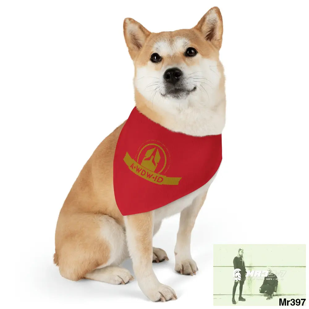 A1-Who Dares Wins ID Pet Bandana Collar L Pets