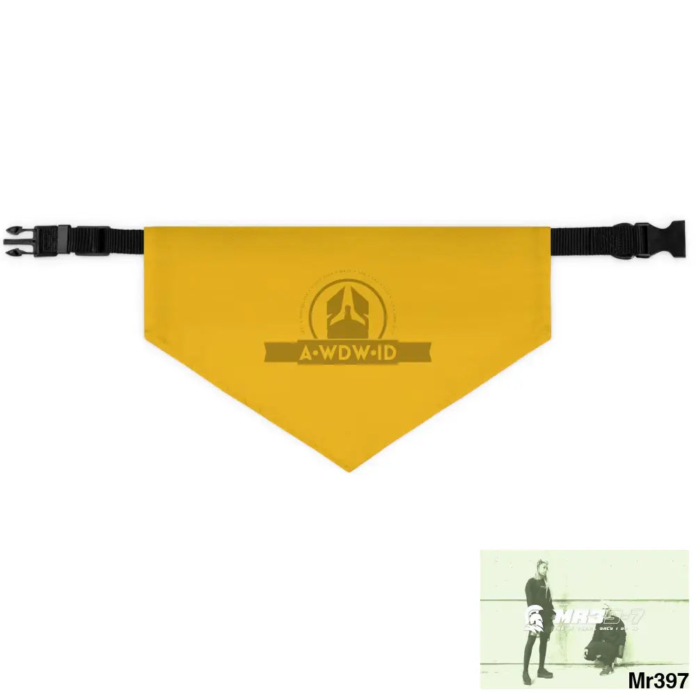 A1-Who Dares Wins ID Pet Bandana Collar L Pets