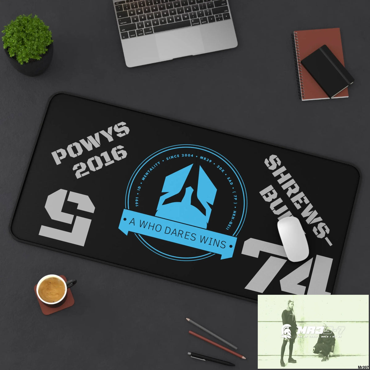 A1-Who Dares Wins ID Powys ro Shrewsbury 2016 Desk Mat Home Decor