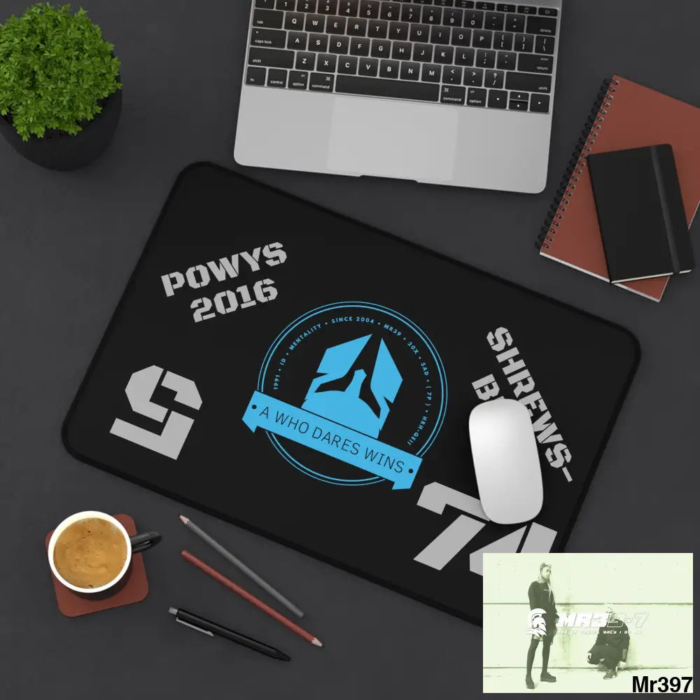 A1-Who Dares Wins ID Powys ro Shrewsbury 2016 Desk Mat Home Decor