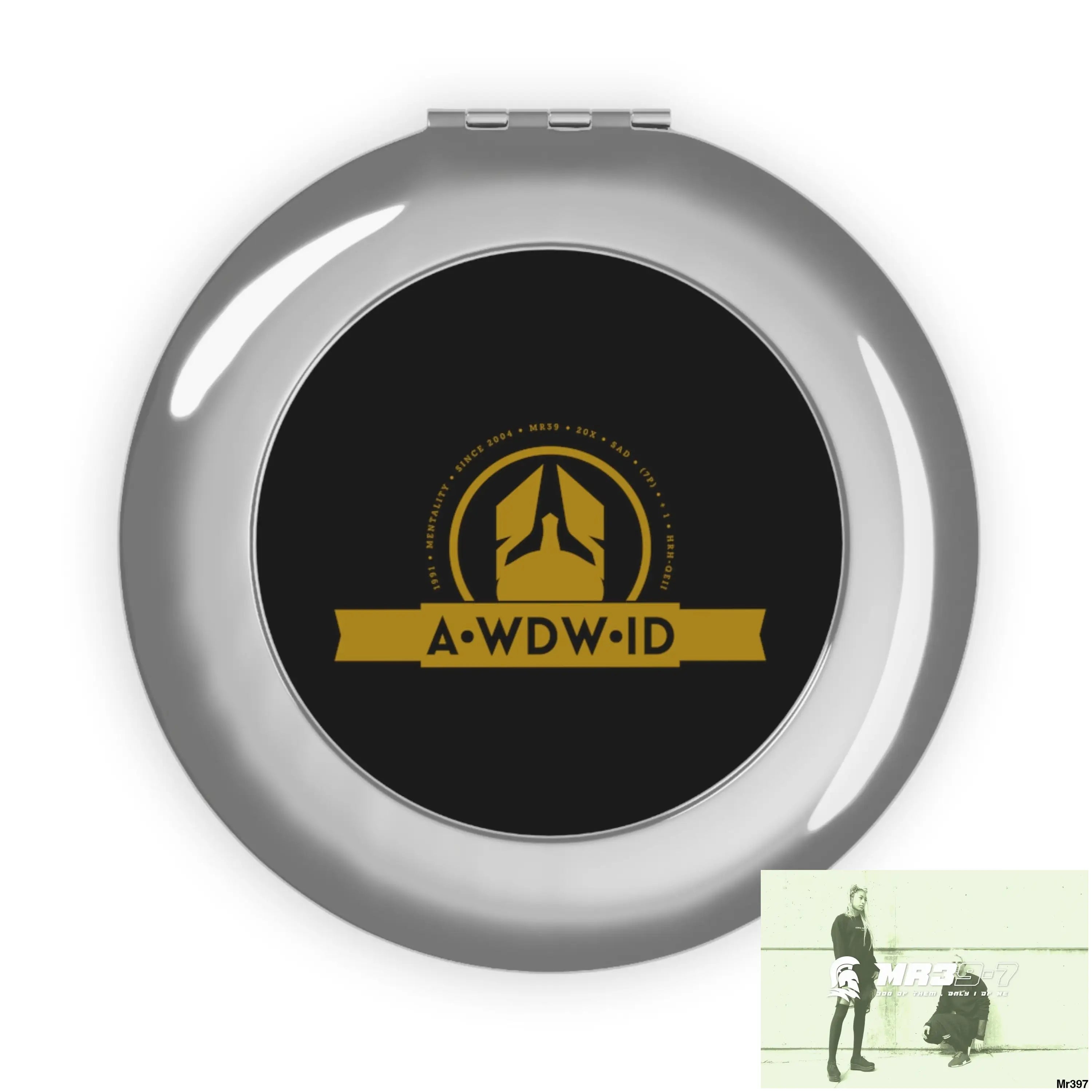 A1 Who Dares Wins ID RSF Compact Travel Mirror Silver / Glossy / One size Accessories