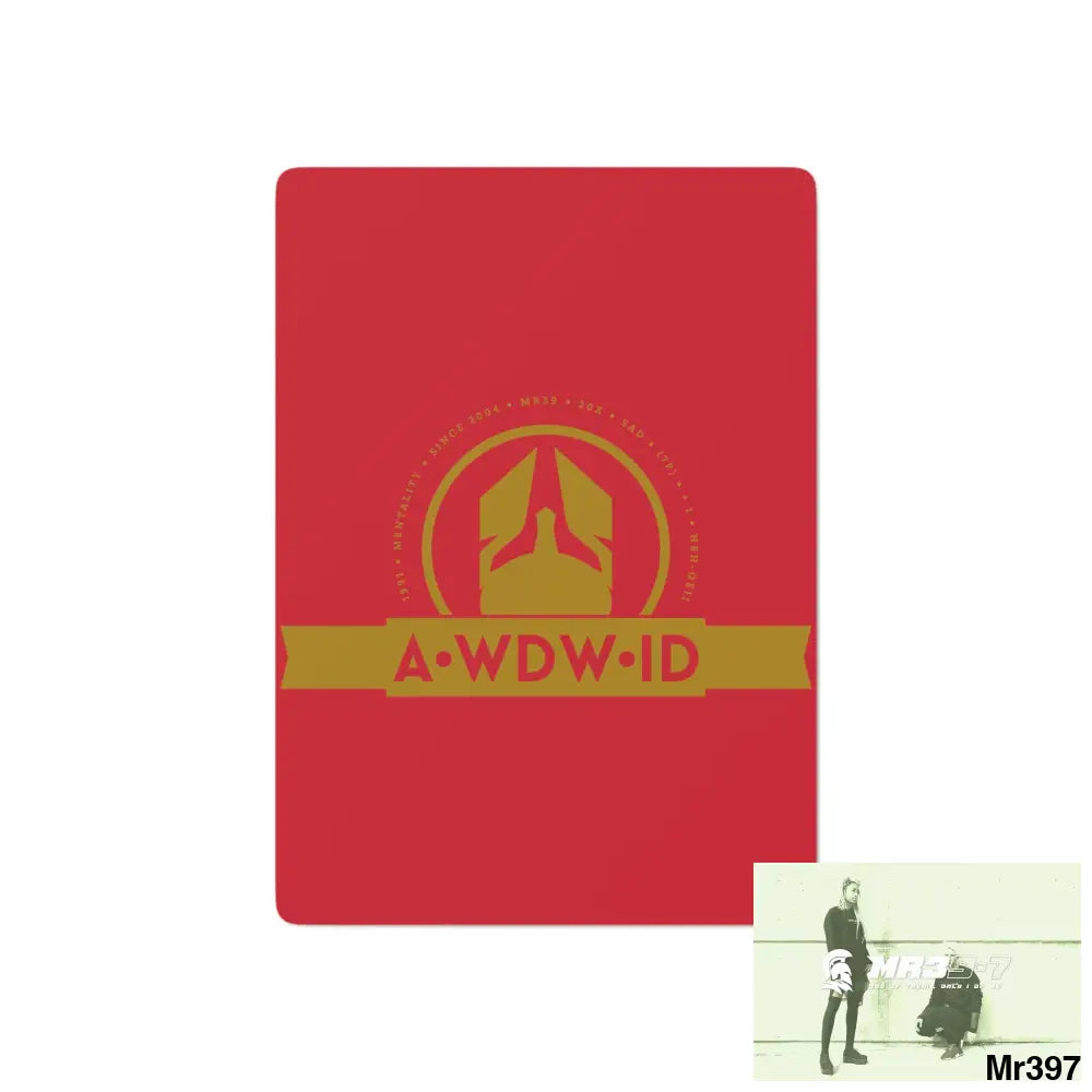 A1-Who Dares Wins ID RSF Custom Poker Cards 2.47’’ x 3.47’’ / White / Semi Glossy Paper products