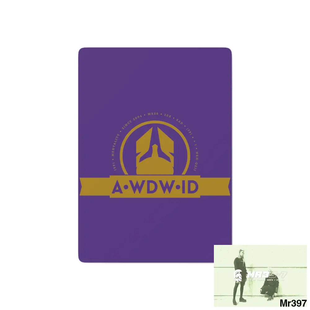 A1-Who Dares Wins ID RSF Custom Poker Cards 2.47’’ x 3.47’’ / White / Semi Glossy Paper products
