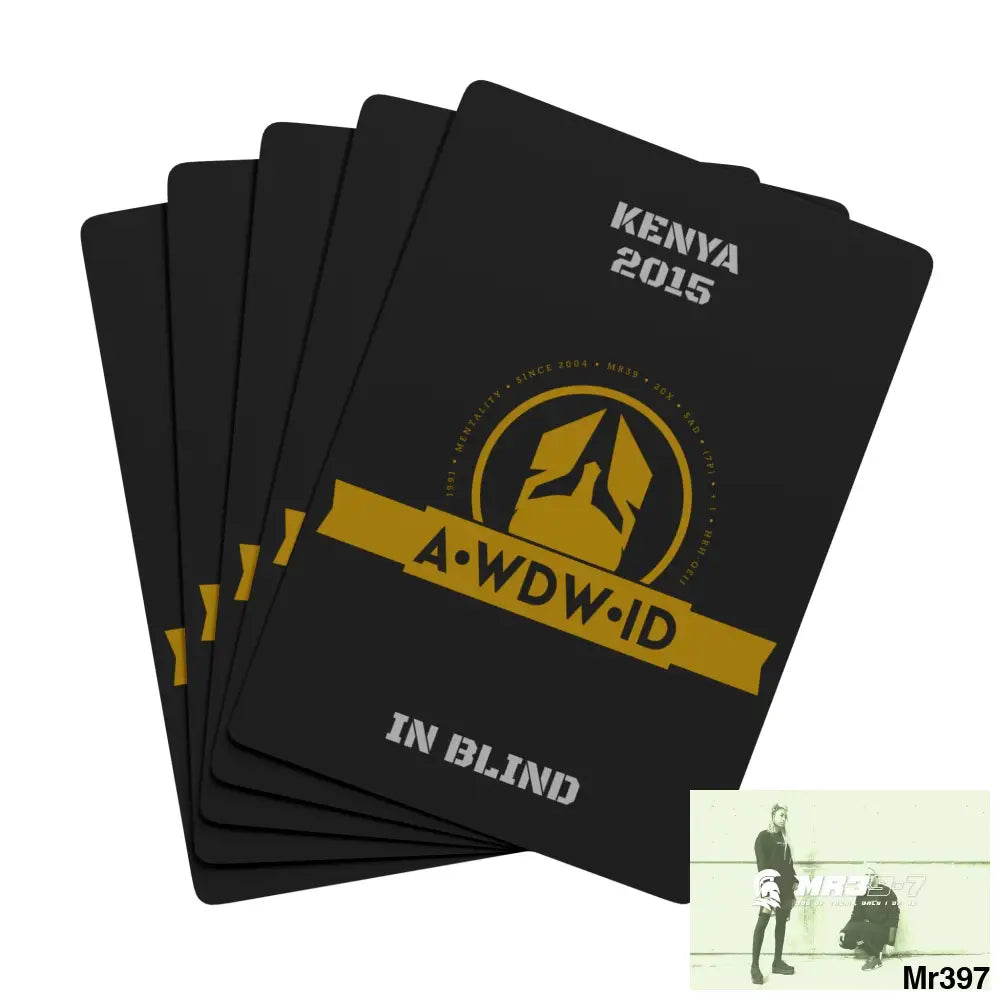 A1-Who Dares Wins (ID) RSF Kenya In Blind Ltd Edition Custom Poker Cards 2.5’’ x 3.5’’ / White / Semi Glossy Paper