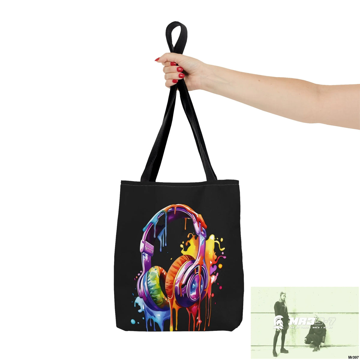 A1-Who Dares Wins ID RSF Melting Headphones Tote Bag (AOP) Bags